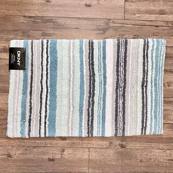 dkny bath mat stripe